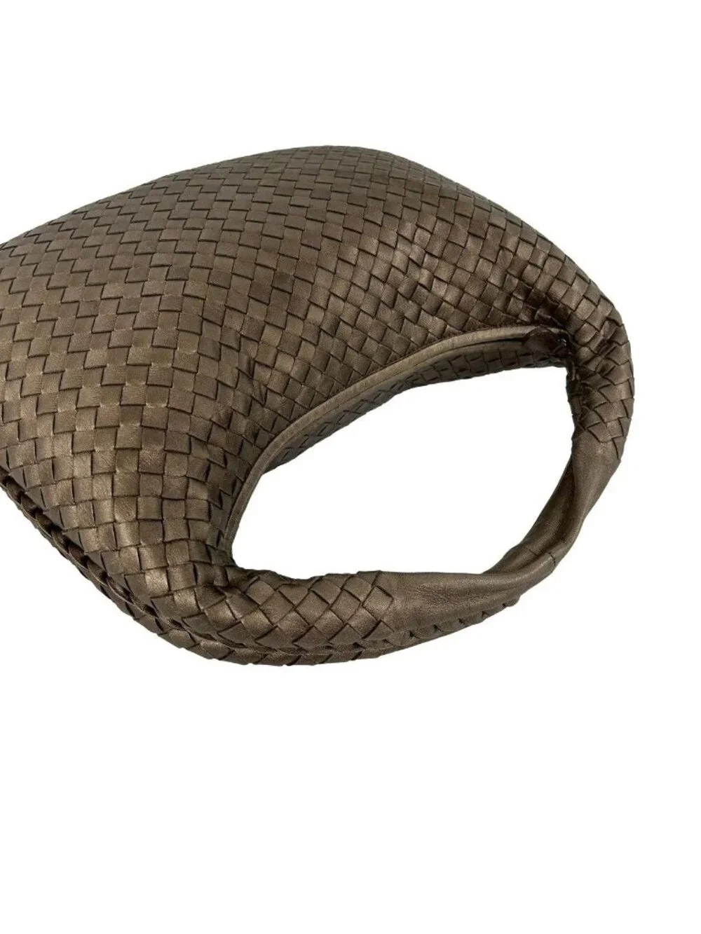 Bottega Veneta Hobo Intrecciato Leather Shoulder Bag Brown
